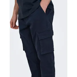 Only & Sons Cargohose, aufgesetzte Beintaschen, für Herren, 192818 DRESS BLUE, 28/32