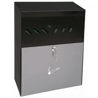 Wedo Wandascher (mit Wetterschutzdach, pulverbeschichtetes Stahlblech, Füllmenge 6,8 Liter)