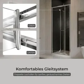 Schulte Sunny Duschtür anschlaglos 90 x 190 cm Sicherheitsglas