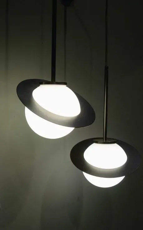 Glassdesign Milanobath Saturn Pendelleuchte Schwarz/Schwarz - schwarz