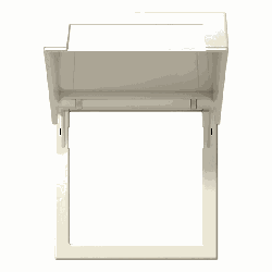 Gira Montagerahmen mit Klappdeckel System 55 (cremeweiß, glänzend)