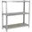 Metall 100x90x50 cm Silber