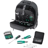 Stahlwille 13215/105 MultiUse Werkzeug-Set 105-tlg in Rucksack-Trolley | Profi Werkzeugrucksack bestückt, Schraubendreher, Schraubenschlüssel, Bit Set