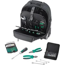 Stahlwille 13215/105 MultiUse Werkzeug-Set 105-tlg in Rucksack-Trolley | Profi Werkzeugrucksack bestückt, Schraubendreher, Schraubenschlüssel, Bit Set