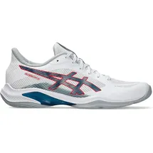 Asics Blade FF 2, Herren Handballschuhe, weiß, Größe 43 1⁄2 in Grau WHITE/MAKO BLUE