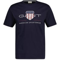 GANT Herren T-Shirt - Weiß,Dunkelblau,Dunkelrot - XL