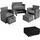 Tectake Modena Rattan Sitzgruppe 6-tlg. grau