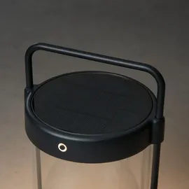 Konstsmide LED-Solarlaterne Crotone Schwarz 30 cm x 17 cm x 15 cm