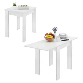 Dmora Comer-Tisch ausziehbar 67/134 x 67 x 79 cm Weiß