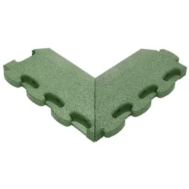 Gum-tech Negatives Eckstück ""Abgeschrägt"" für Fallschutzplatten, Grün, 4,5 cm