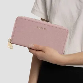 lazarotti Bologna Leather Double Zip Around Wallet Damen Geldbörse rosa