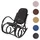 Mendler Schaukelstuhl M41 Patchworkleder 55 x 90 x 55 cm Braun