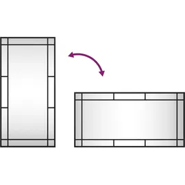 vidaXL Wandspiegel Schwarz 40x80 cm Rechteckig Eisen