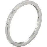 Cai Fingerring CAÏ "925 Silber rhodiniert mit Zirkonia Stacking" Gr. 18,5, weiß, Fingerringe, Damen, 058 (18,5), Silber 925 (Sterlingsilber), Fingerring