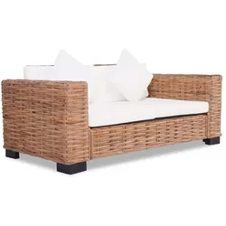 vidaXL 2-Sitzer-Sofa Natürliches Rattan