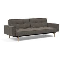 INNOVATION LIVING Schlafsofa mit Armlehnen Splitback Stem Stoff Dark Grey