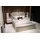 JV Möbel Schlafzimmer-Set beige aus Holz mit Bett, Nachttischen und Bank,