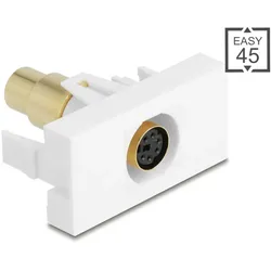Delock 90873, Weiß, Mini-DIN 6 pin, Mini-DIN 6 pin, Weiblich, Weiblich, Gold