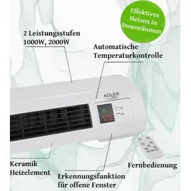 Adler AD 7714 Elektrischer Raumheizlüfter 2,2 kW weiß