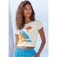 Bench. T-Shirt aus weicher Baumwoll-Qualität, Loungewear weiß 32/34
