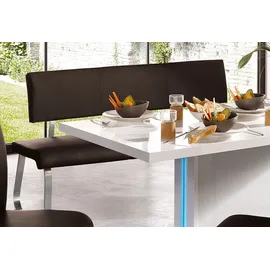 MCA Furniture Polsterbank MCA FURNITURE "Arco, braun (braun, edelstahl gebürstet), B:175cm H:86cm T:59cm, Sitzbänke, Polsterbank, belastbar bis 280 kg, Kunstleder, in verschiedenen Breiten