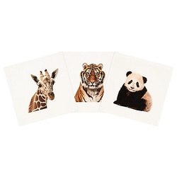 Canvas-Coupon "Zootiere", natur