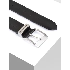 Tom Tailor Herrengürtel Leder 4 cm schwarz 90