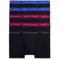 Trunk TOMMY HILFIGER UNDERWEAR "5P TRUNK" Gr. L (52), bright blue/grape valley/black Herren Unterhosen mit Logobund