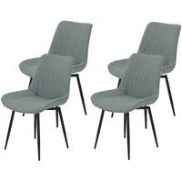 Hela Drehstuhl HELA "Vierfußstuhl BERGEN", grün (salbei, schwarz), B:54cm