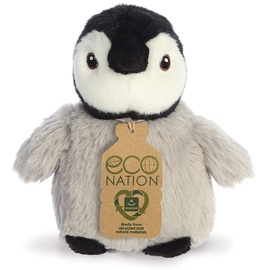 AURORA Aurora, 35083, Eco Nation Mini Pinguin, 13cm,Eco-Friendly Plüschtier, Grau