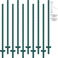 Vevor 10er-Set Zaunpfosten 213,36cm Weidezaunpfahl Zaunpfahl Metallzaunpfosten,