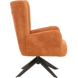 Mendler Lounge-Sessel HWC-N65 Chenille 75 x 99 x 75 cm Terracotta drehbar