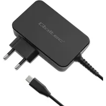 Qoltec GaN POWER PRO 1xusb-c 100w 5-20v 3-5a Laptop Smartphone Schwarz