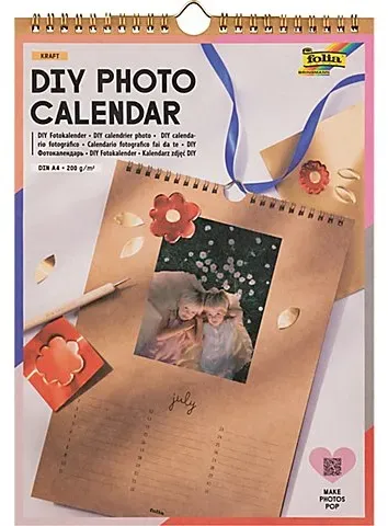 folia Dauerkalender, aus Kraftpapier, 21 x 29,7 cm