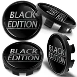 Biomar Labs 68mm Nabendeckel Set 4 Stück – Kompatibel mit BMW 36136783536 Felgendeckel für Alufelgen mit zahlreichen einzigartigen, hochwertigen Designs Black Edition in Silber-Schwarz CB 6