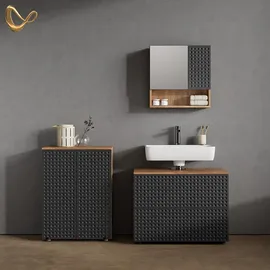 livinity Livinity® Midischrank Ronco, Anthrazit gepunktet, 60 x 81 cm