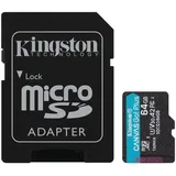 Kingston microSDXC Canvas Go! Plus 64GB Class 10 UHS-I A2 V30 + SD-Adapter