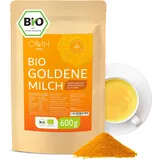Bio Goldene Milch 600g I Kurkuma Ashwagandha Ingwer Triphala Ceylon Zimt Pfeffer Pulver Golden Milk Ayurveda Fertigmischung