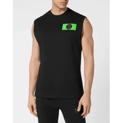 T-Shirt PLEIN SPORT "Tanktop", Herren, Gr. L, 02, schwarz, Obermaterial: 100% Baumwolle, Shirts
