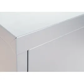 Mendler HWC-O50 Aktenschrank 98x80x40 cm hellgrau