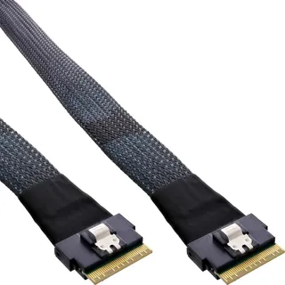 InLine Slim SAS Kabel, SFF-8654 8X zu SFF-8654 8X, 48 Gb/s, 1m