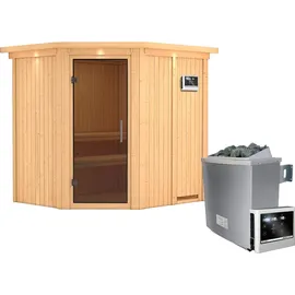 Karibu Siirin inkl. 9 kW Ofen + ext. Steuerung + Dachkranz