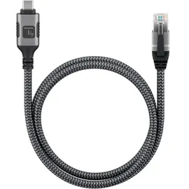 TECHLY Kabel sieciowy USB-C na Gigabit Ethernet RJ45 1m 1 m), Netzwerkkabel