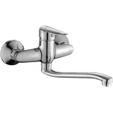 BADLAND Waschtischarmatur Wasserhahn Wand CENTO Mischbatterie für Badezimmer in Chrom