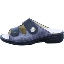 Finn Comfort Zeno Platin/Schwarz - Pantolette - Marken, Schwarz, leder (maglia/naoppaseda/stretch), Größe 37 EU