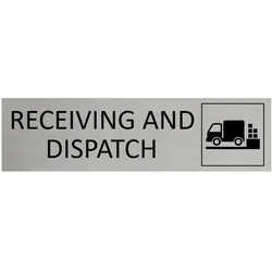CombiCraft Aluminium Türschild Receiving And Dispatch 165x45mm mit 3M-Tape