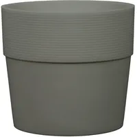 Scheurich Groove 25, Blumentopf/Pflanzkübel, rund, Farbe: Nero, hergestellt mit