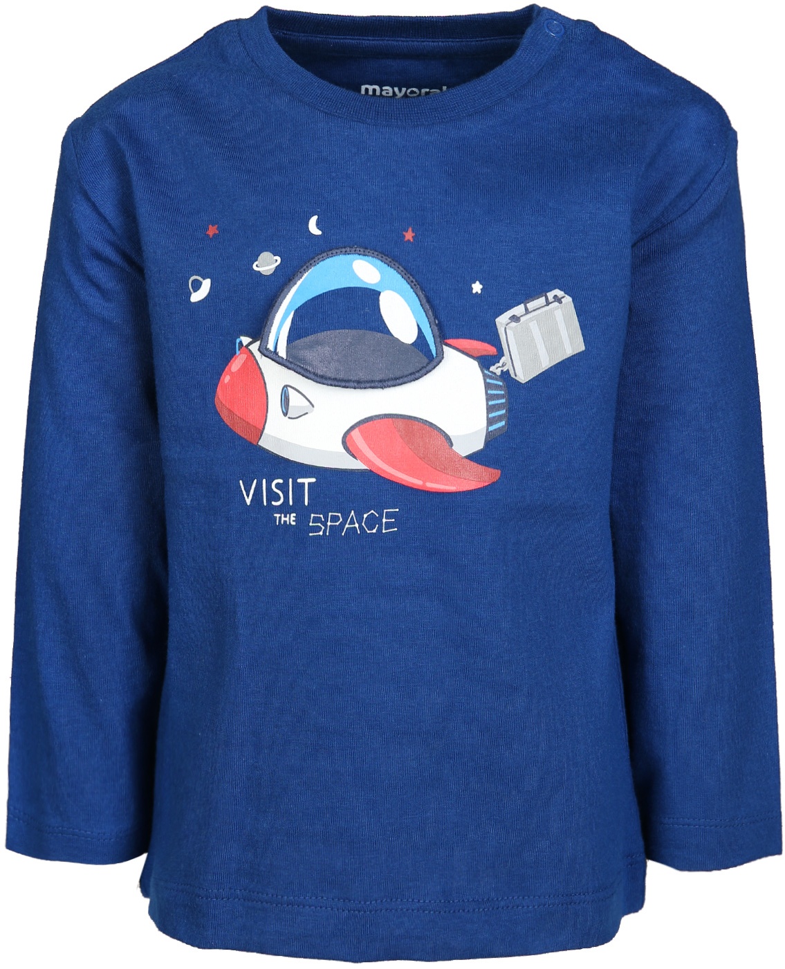 Mayoral - Langarm-Shirt VISIT THE SPACE in blau, Gr.92