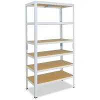 shelfplaza HOME 200x60x23 cm Schwerlastregal in weiß mit 6 Böden und 145 kg Traglast pro Boden
