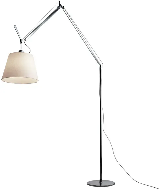 Stehleuchte Tolomeo Mega Artemide grau, Designer de Lucchi & Fassina, 327xmax. 186 cm